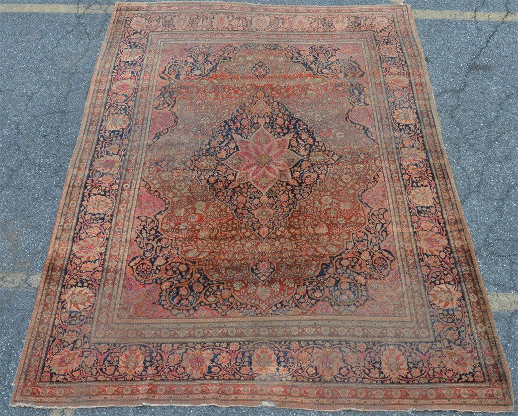 Antique Center Medallion Oriental Room Size Rug. (1 of 6)
