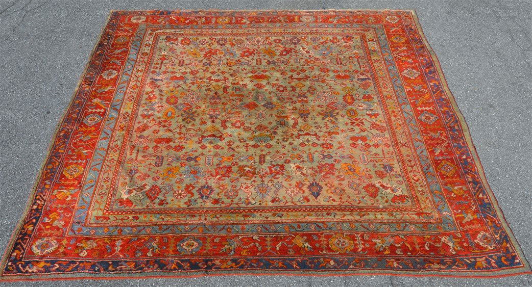 Antique Floral Pattern Oriental Room Size Rug. (1 of 4)
