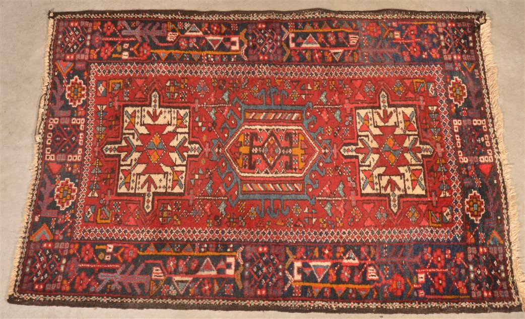 Vintage Geometric Oriental Area Rug. (1 of 5)