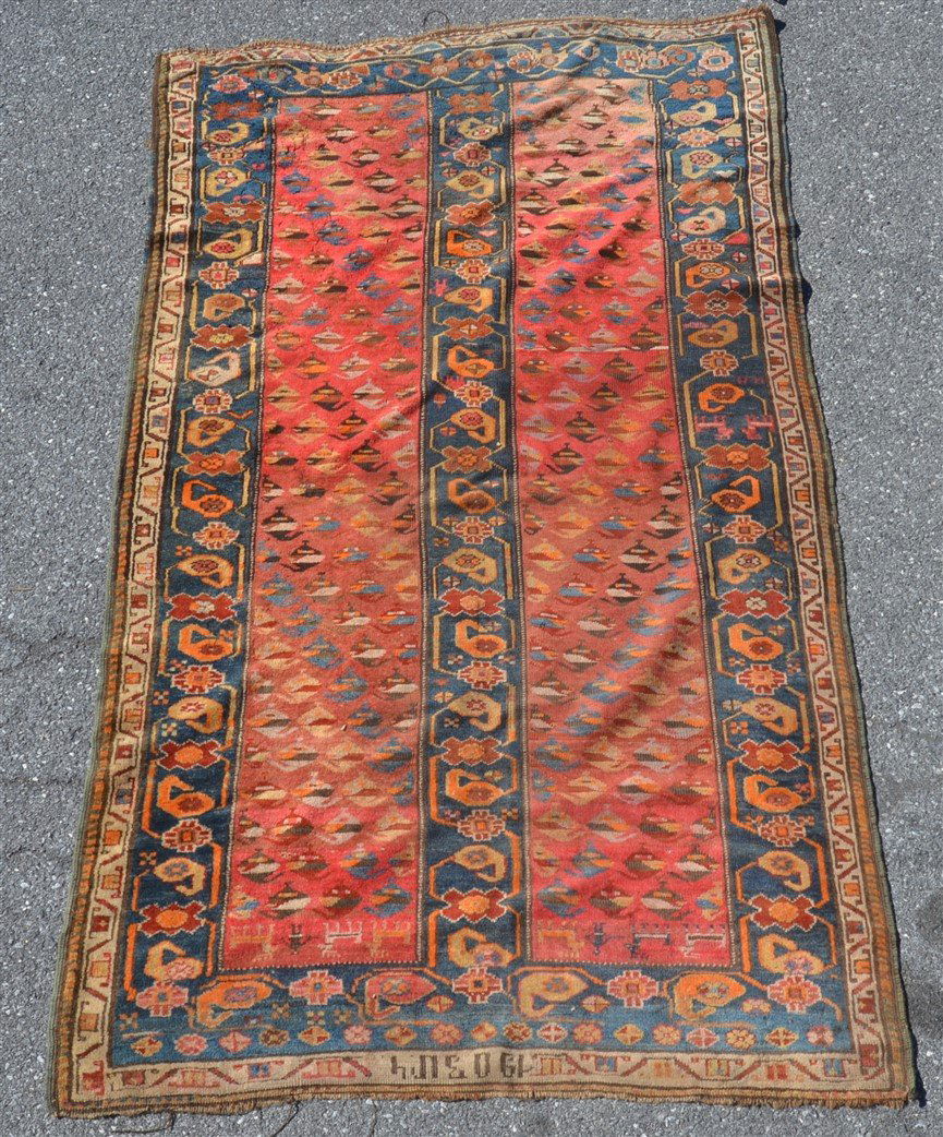 Antique Geometric Pattern Oriental Area Rug. (1 of 5)