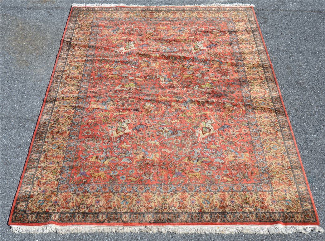 Vintage Oriental Room Size Pictorial Rug. (1 of 7)