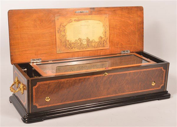 Troll & Baker, Swiss 10 Tune Inlaid Cylinder Music Box. (1 of 9)