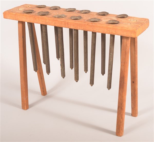 19th Century Wood and Tin 12 Tube Candle mold. (1 of 2)