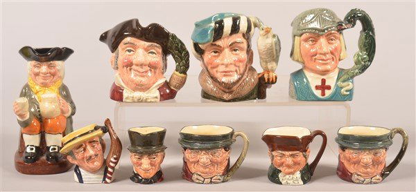 Nine Miniature and Small Royal Doulton  Mugs. (1 of 2)