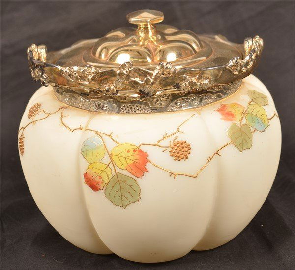 Mt. Washington Glass Company Biscuit Jar. (1 of 2)