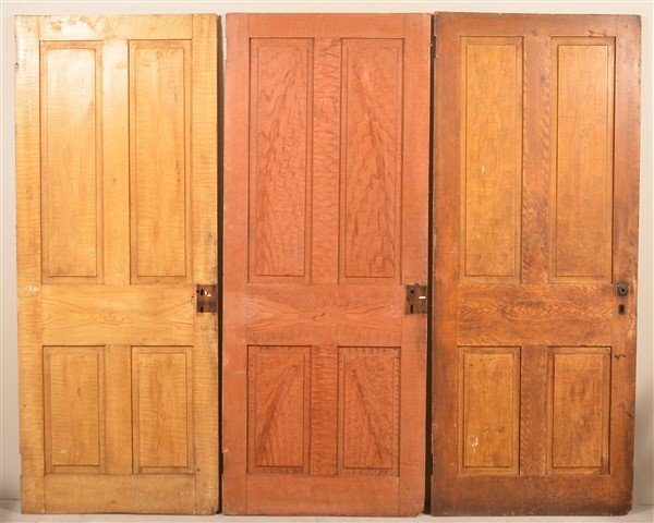 3 PA Antique Grain Paint Decorated Paneled Doors. (1 of 2)