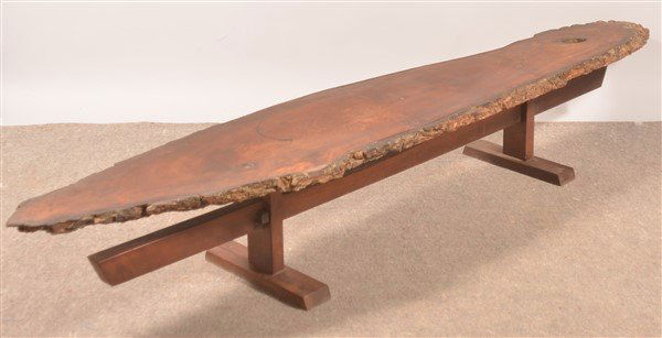 Nakashima Style Walnut Free Form Bench. (1 of 4)