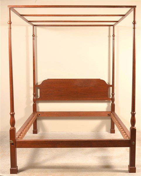 Irion Company Federal Style Walnut Poster Bed. (1 of 3)
