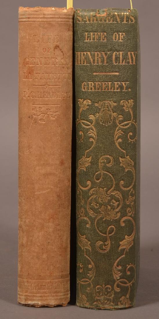 Biographies of Lafayette and Henry Clay: Headley, P.C. The Life of General Lafayette. NY: Miller, Orton, 1856. 8vo. INSCRIBED by author on front endpaper. // Sargent, Epes. The Life & Public Services of Henry Clay. NY: Derby & Miller, 1852. 