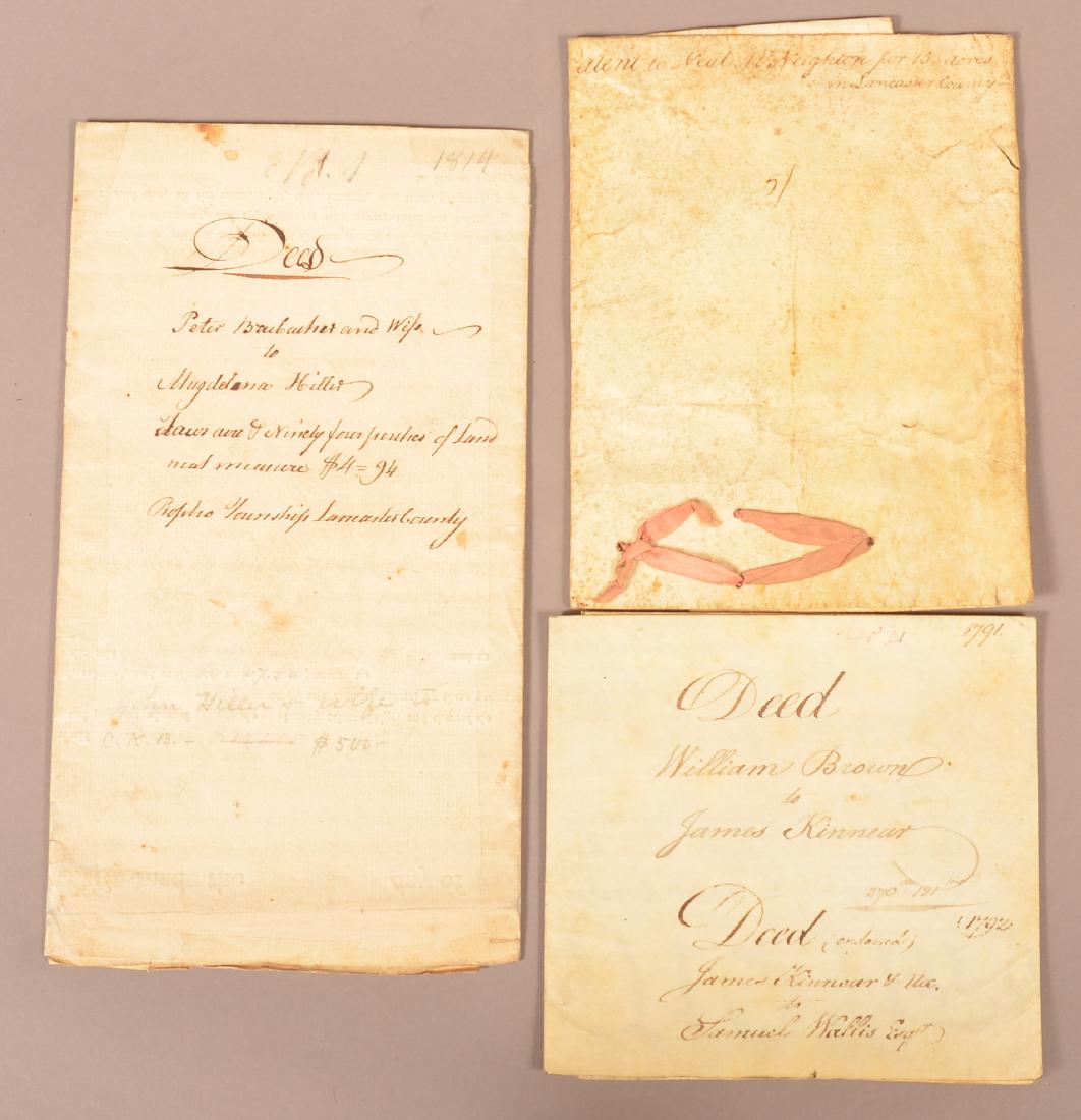 3 Penna Deeds Incl 1749 James Hamilton (1 of 4)