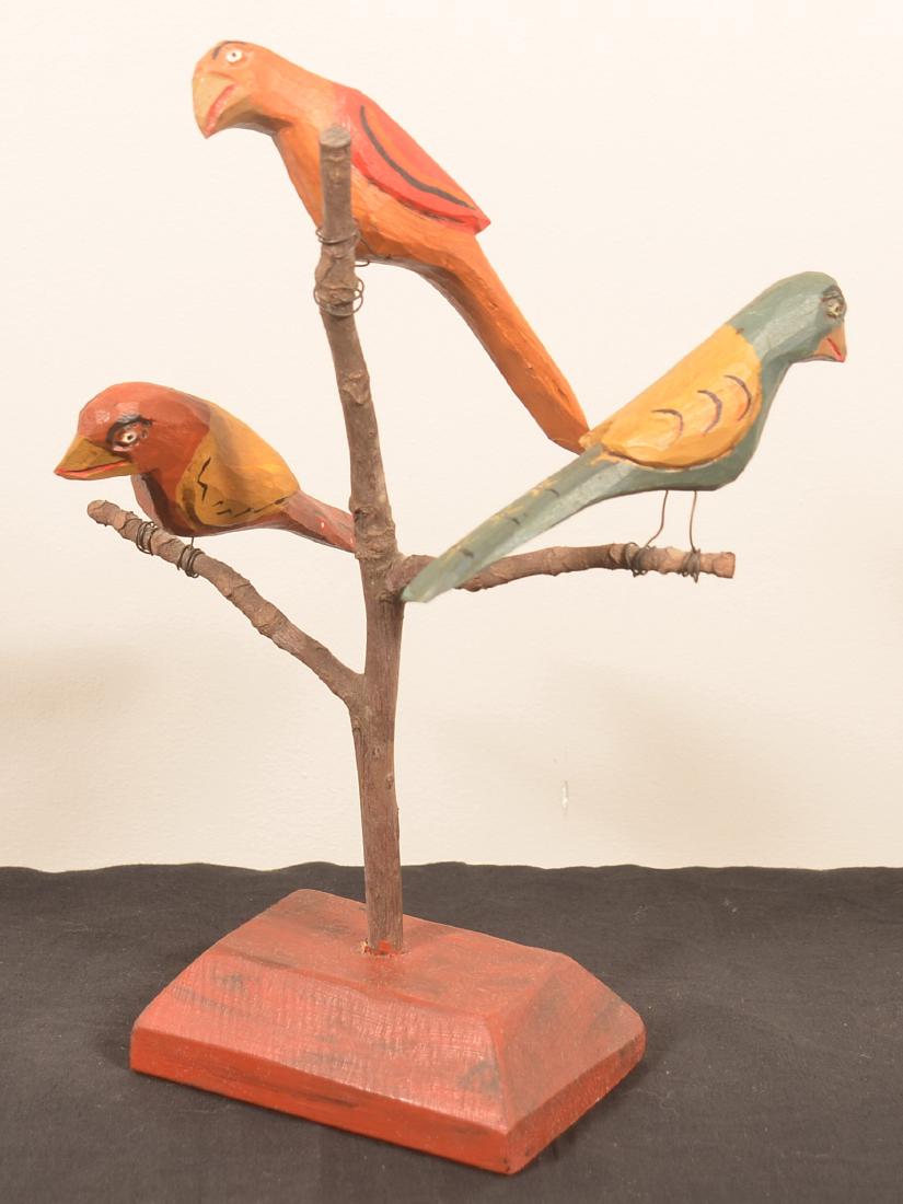 D & D Strawser Bird Tree Carving. (1 of 2)