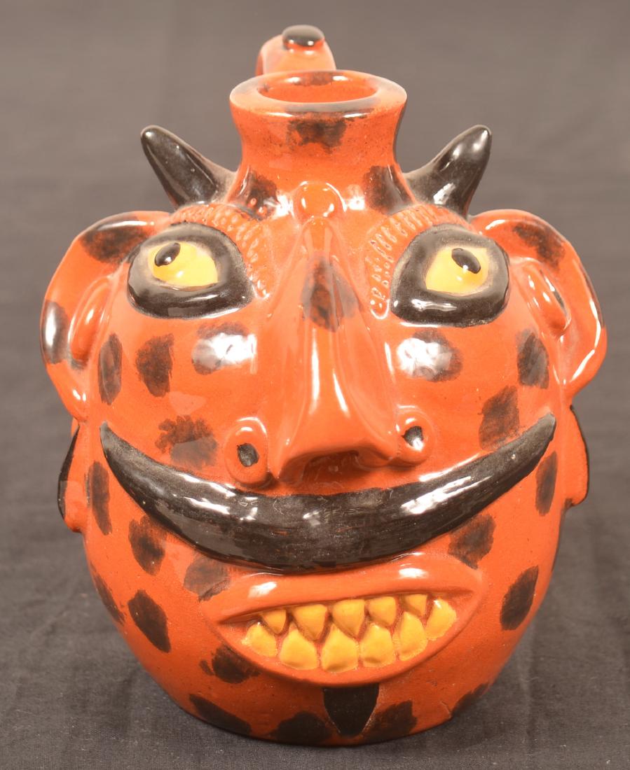 Seagreaves Pottery Grotesque Devil Face Pitcher. (1 of 4)