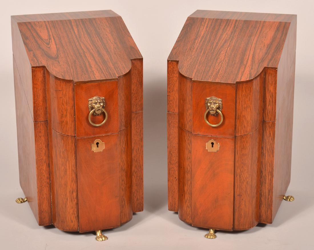 Pair of Federal Style Mahogany Knife Boxes. (1 of 3)