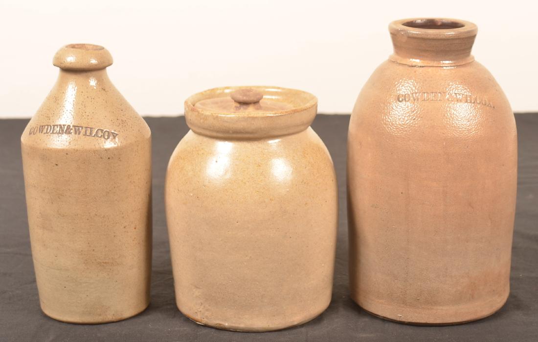 Three Glazed Stoneware Storage Vessels. (1 of 2)
