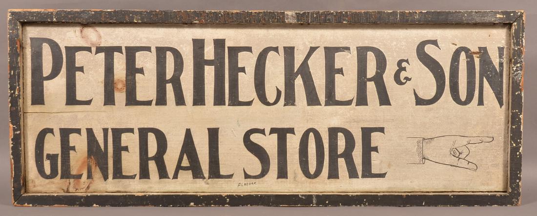 Antique Double Sided Painted Wood Trade Sign. (1 of 3)