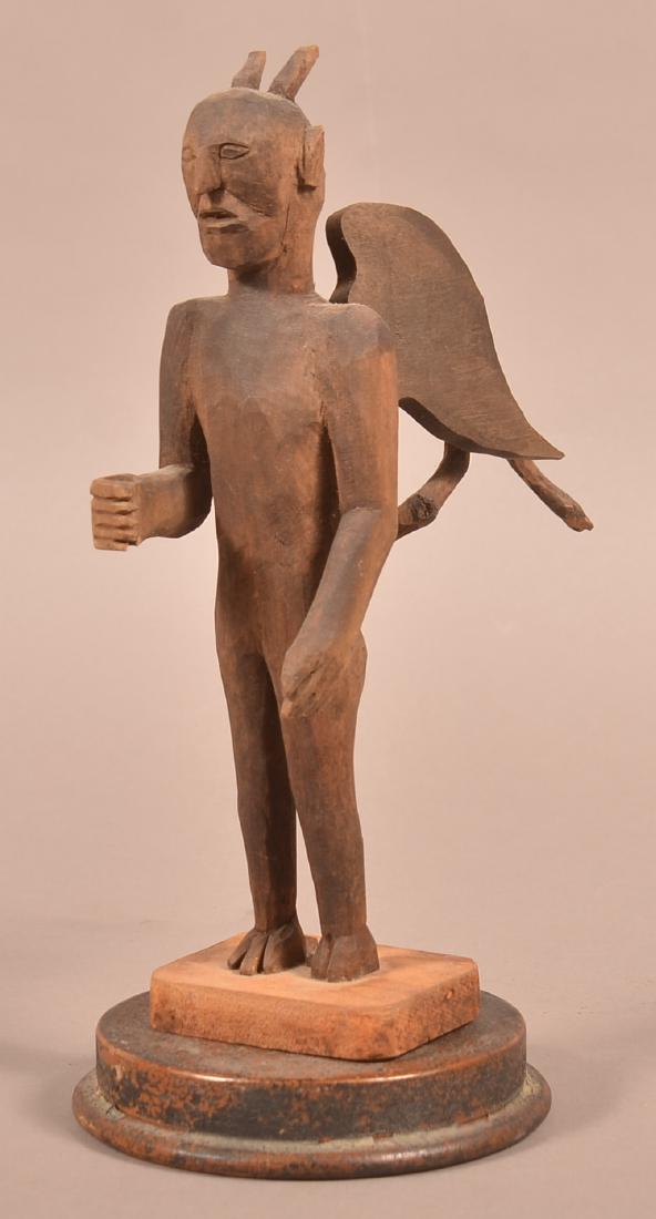 Early 20th Century Folk Art Carving of a Devil. (1 of 4)