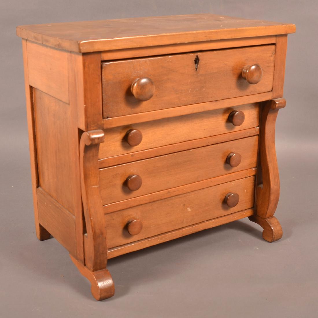 Empire Softwood Miniature Chest of Drawers. (1 of 3)