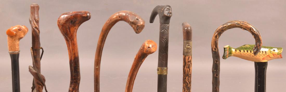 Collection of Nine Vintage Canes. (1 of 4)