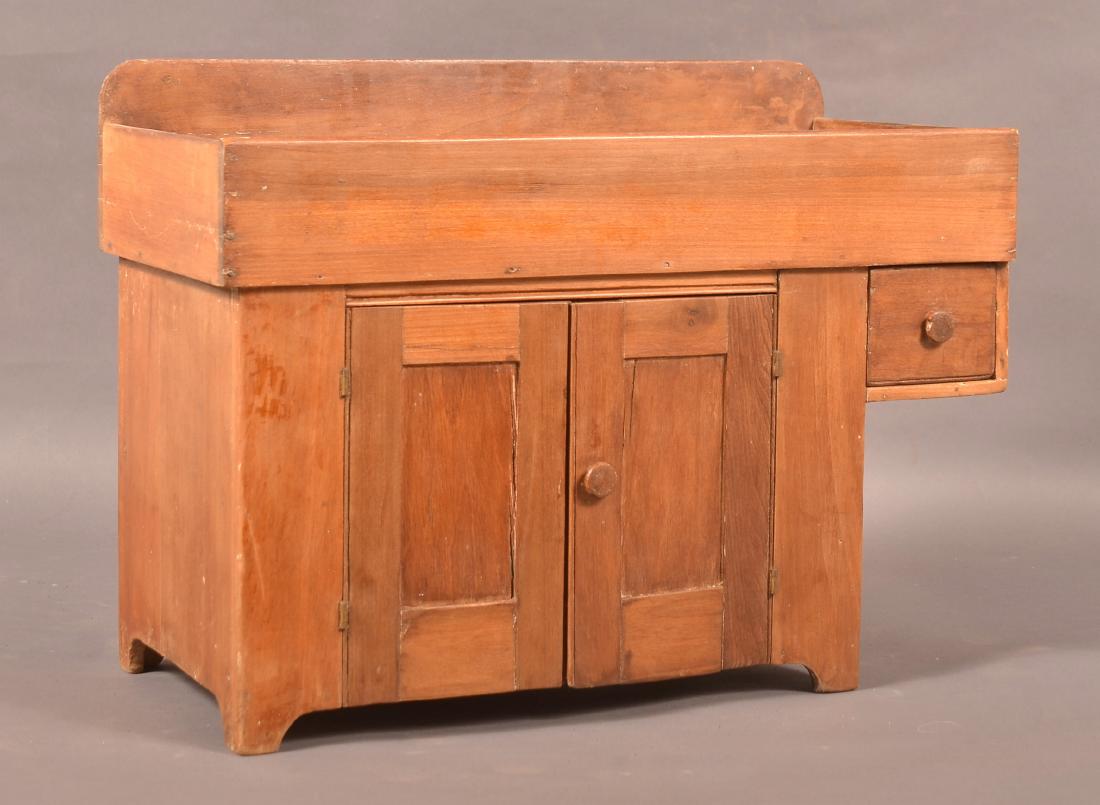 PA 19th Century Mixed Wood Miniature Drysink. (1 of 3)