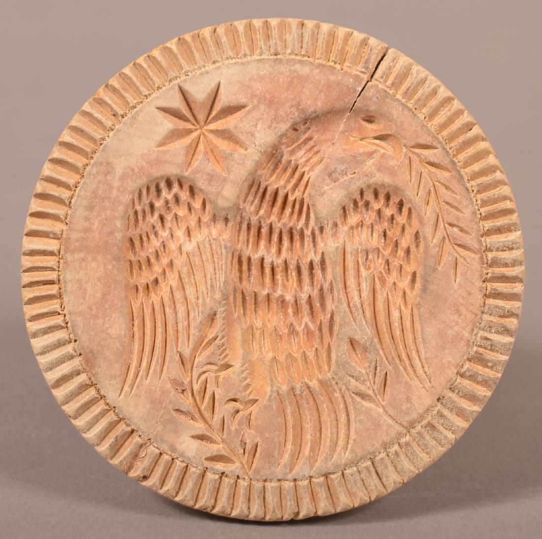 Antique Maple Spread Wing Eagle Butter Print. (1 of 2)