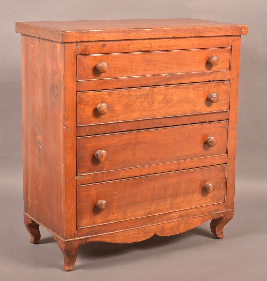 Hepplewhite Cherry Miniature Chest of Drawers. (1 of 3)
