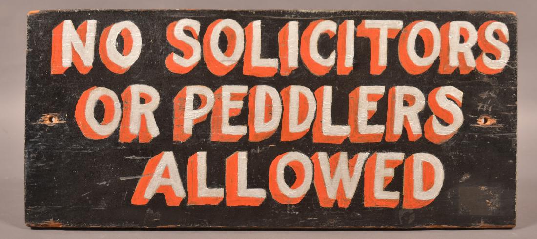 Vintage Single Sided Painted Wood Sign. (1 of 2)