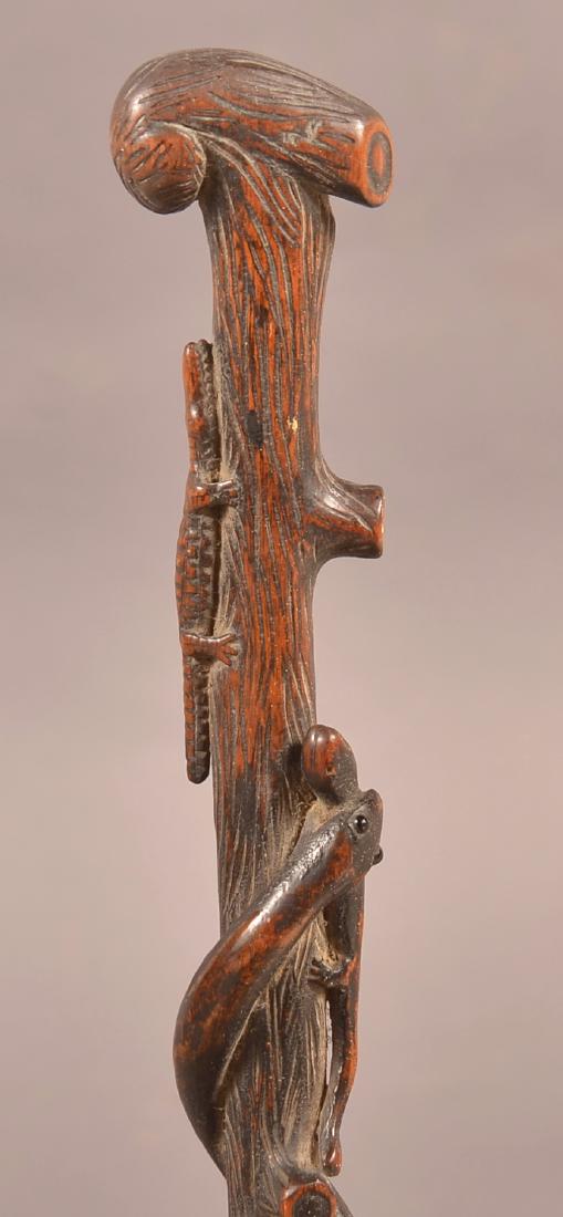 American Folk Art Carved Cane. (1 of 5)
