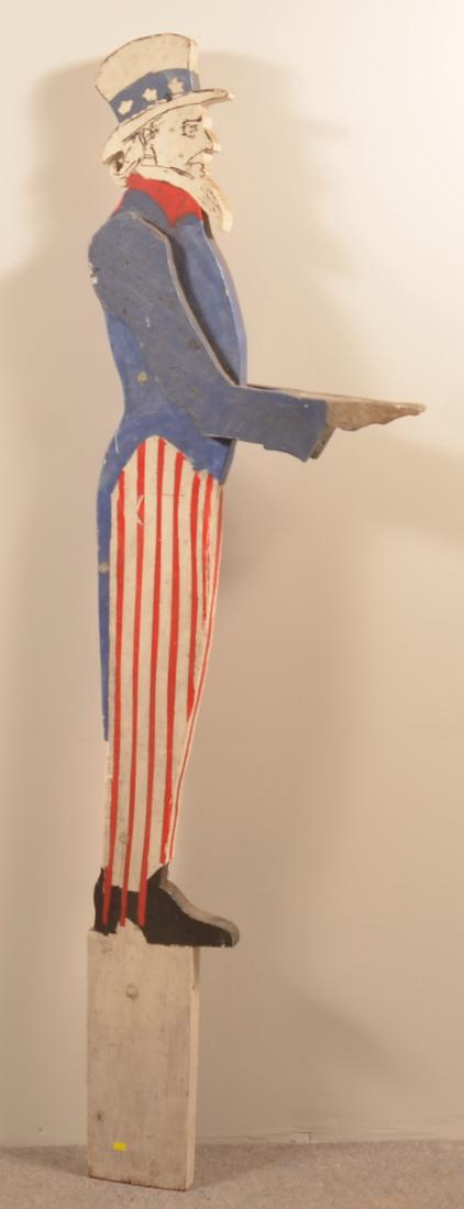 Uncle Sam Painted Wood Full Body Silhouette. (1 of 5)