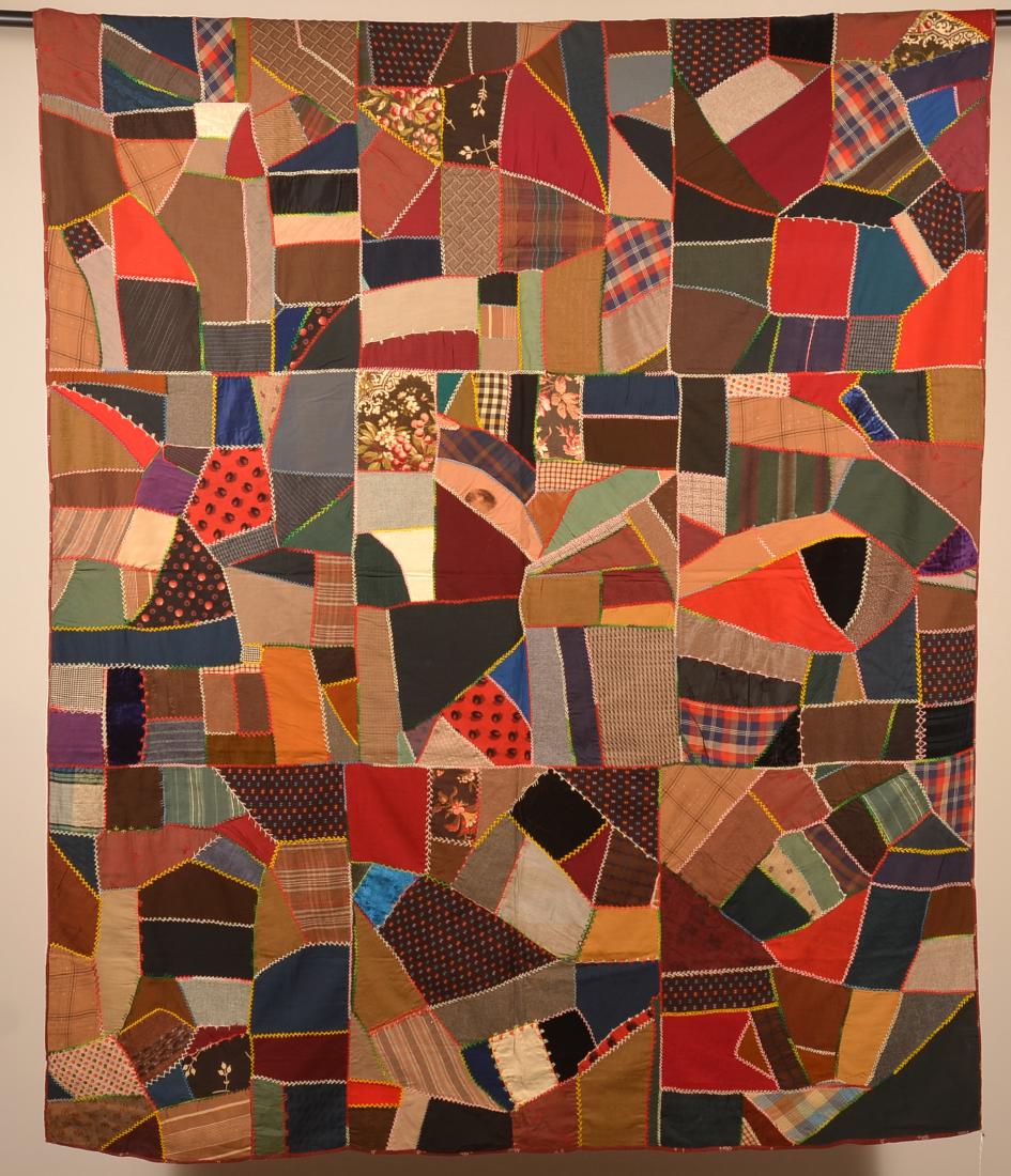 Antique Crazy Pattern Patchwork Quilt. (1 of 3)