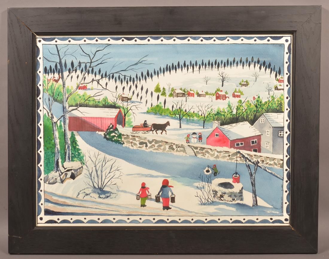 Verna Seagreaves Winter Landscape Watercolor. (1 of 3)