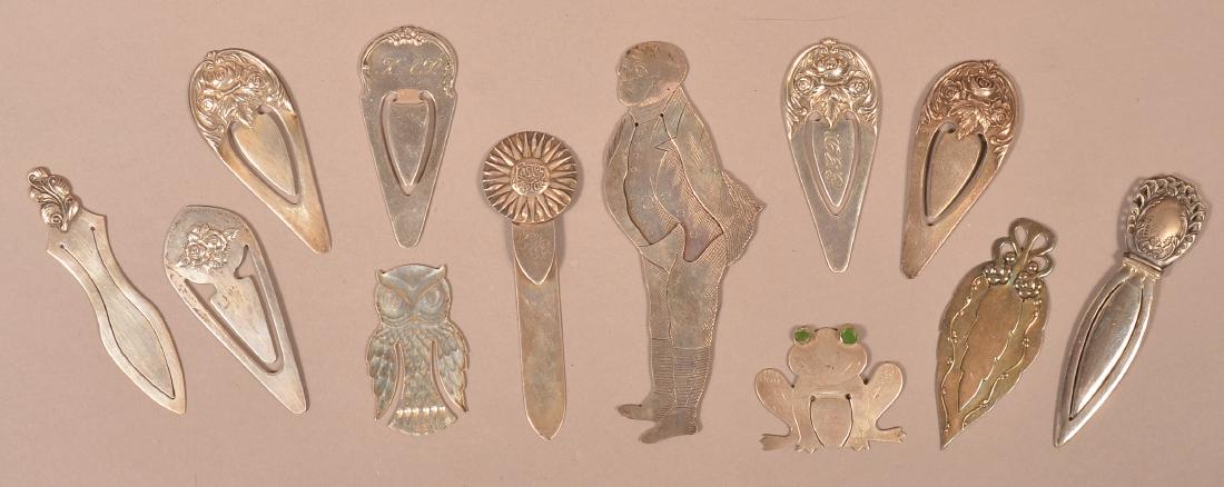 Lot of 12 Vintage Sterling Silver Book Marks. (1 of 1)