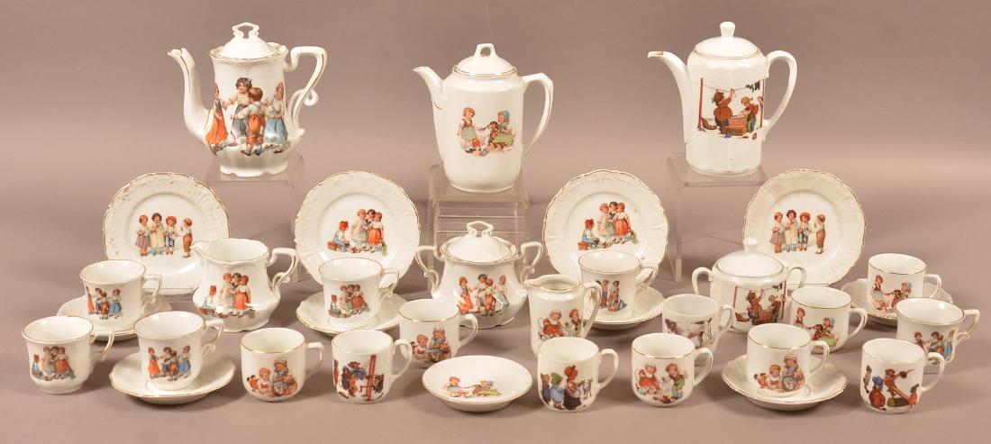 3 German Transfer Decorated Children's Tea Sets. (1 of 1)
