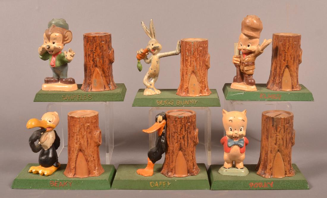 6 Warner Brothers Cartoon Character Still banks. (1 of 3)