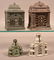 4 Antique Cast Iron Building Still Banks. - 2
