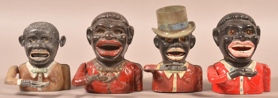 4 European Metal & Aluminum Figural Banks. (1 of 3)