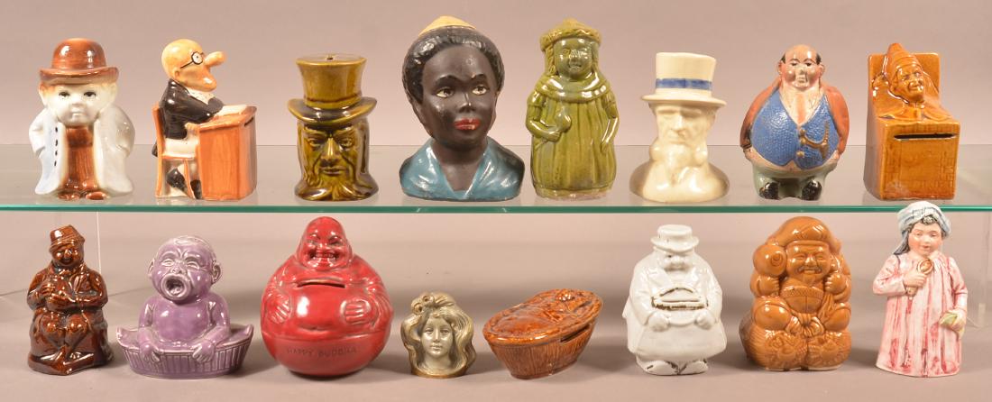16 Ceramic and pottery Figural still Banks. (1 of 2)