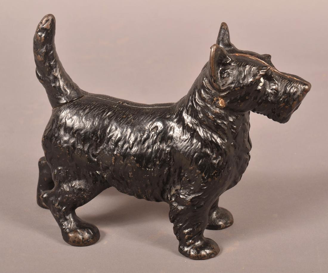 Hubley Cast Iron Scottie Dog Doorstop.