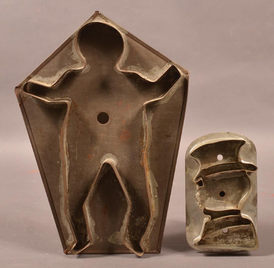2 19th Century Tin Human Form Cookie Cutters. (1 of 2)