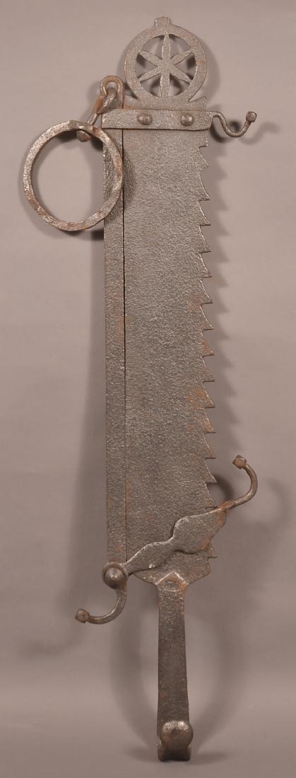 18th Century Wrought Iron Sawtooth Trammel. (1 of 5)