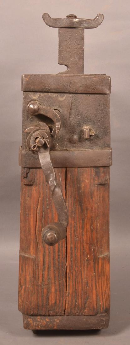 1852 Iron and Wood Conestoga Wagon Jack. (1 of 3)