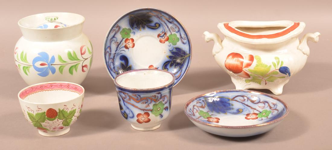 Six Pieces of 19th Century English China. (1 of 2)