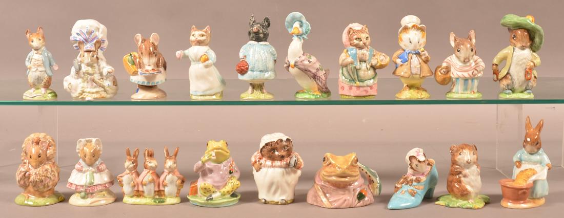 Lot of 19 Beatrix Potter's Animal Figurines. (1 of 2)