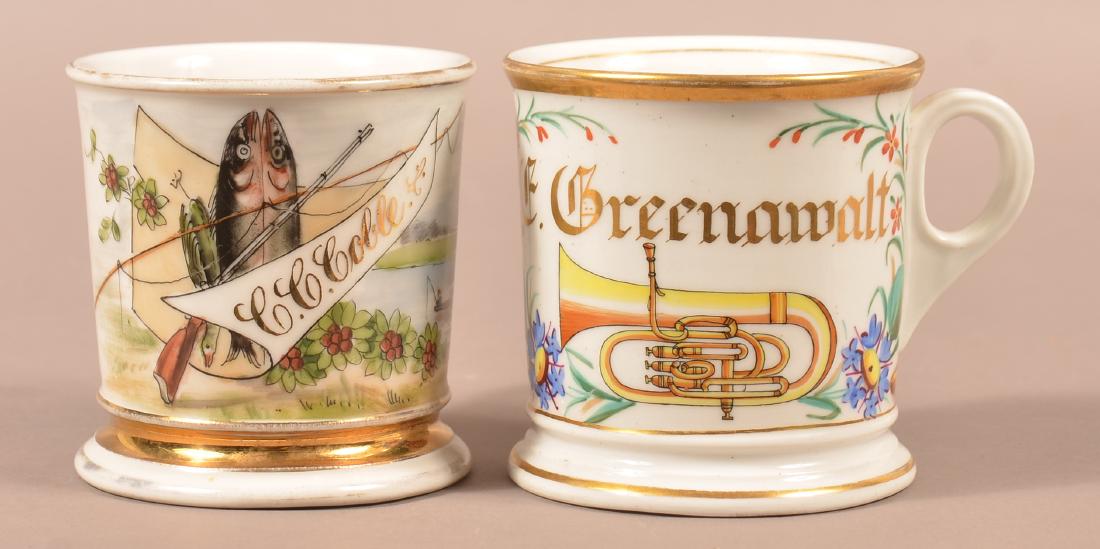 Two Various Porcelain Shaving Mugs. (1 of 3)