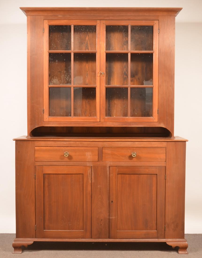 PA Chippendale Walnut 2 Part Dutch Cupboard. (1 of 1)