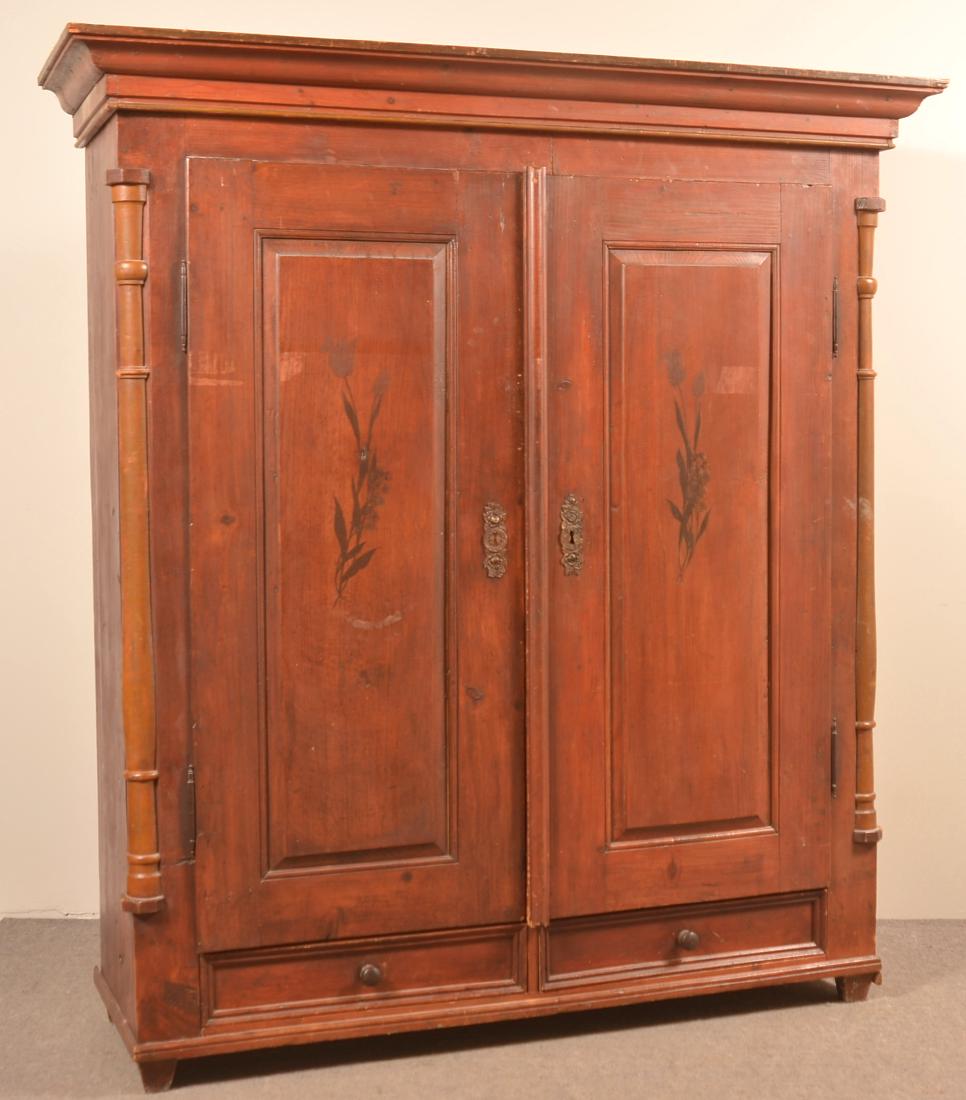 Continental Painted Softwood Wardrobe. (1 of 4)