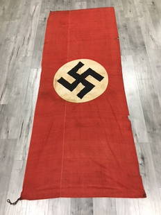 HUGE 9FT AUTHENTIC NAZI FLAG: Shows some age and tears as you see from pictures. Shipping cost for this item inside the USA $45