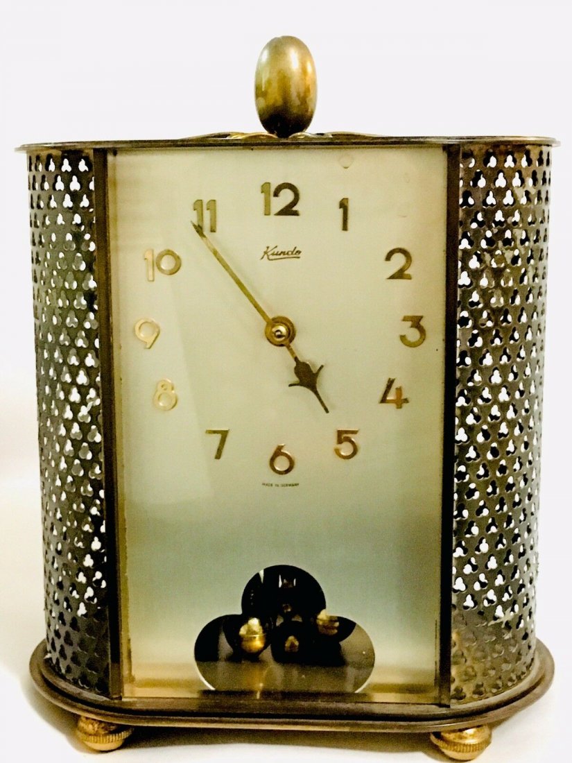 Anniversary Kundo Clock Good Movement .missing Key 9”: Vintage Rare Unique Anniversary Kundo Clock German 9”Sold only for repair as even the movement looks healthy it wasn’t tested as we do t have the keyMissing the keythe movement looks healthy but w