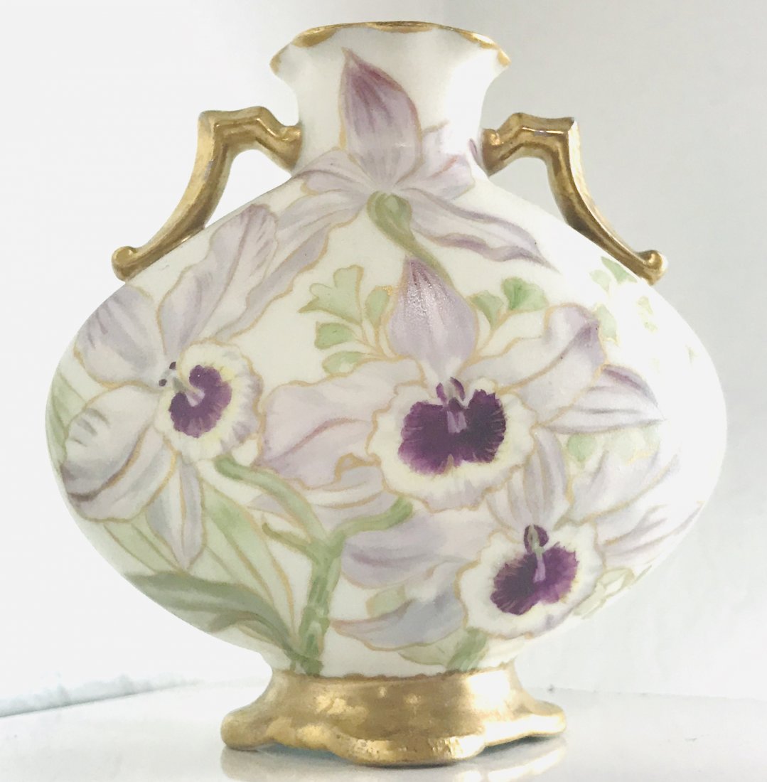 Antique 6" Stamped Hand Painted Limoges Vase: Antique 1800'S 6" Stamped Hand Painted Limoges Vase Local shipping cost is $27