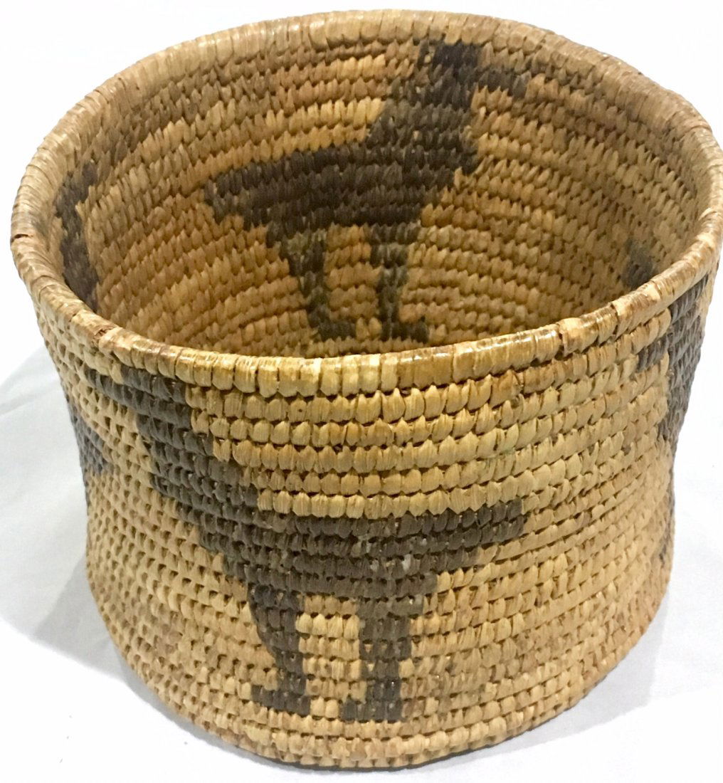 Small Native American Coil Basket 5": Measures 5" tall and 4" in opening diameter Local shipping cost is $22