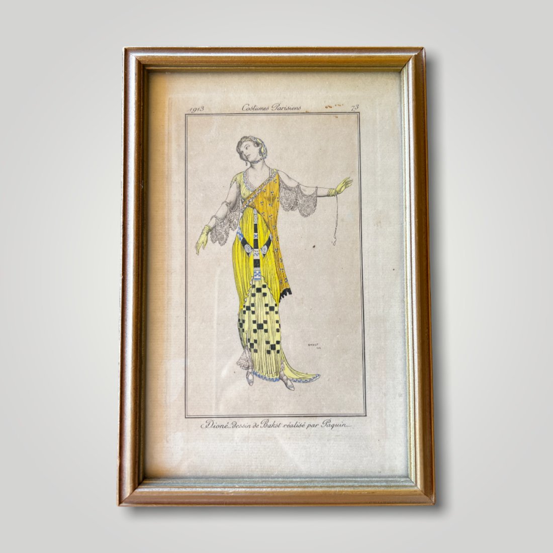 The mother of Venus hand colored by Leon Baskt 1912: The mother of Venus hand colored by Leon Baskt 1912Measures approx. 9 1/2 inches X 6 incesLocal shipping cost to the lower 48 states is $17